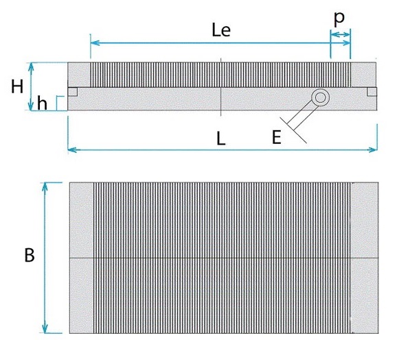 permanent magnetic grinding table drawing