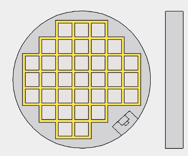 drawing of round electro permanent magnetic chuck