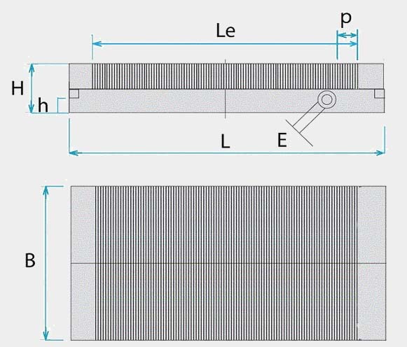 drawing of permanent magnetic grinding table