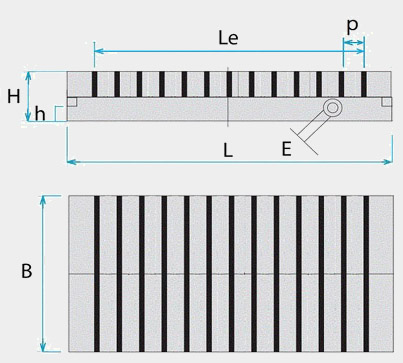 drawing of sx Permanent magnetic chuck